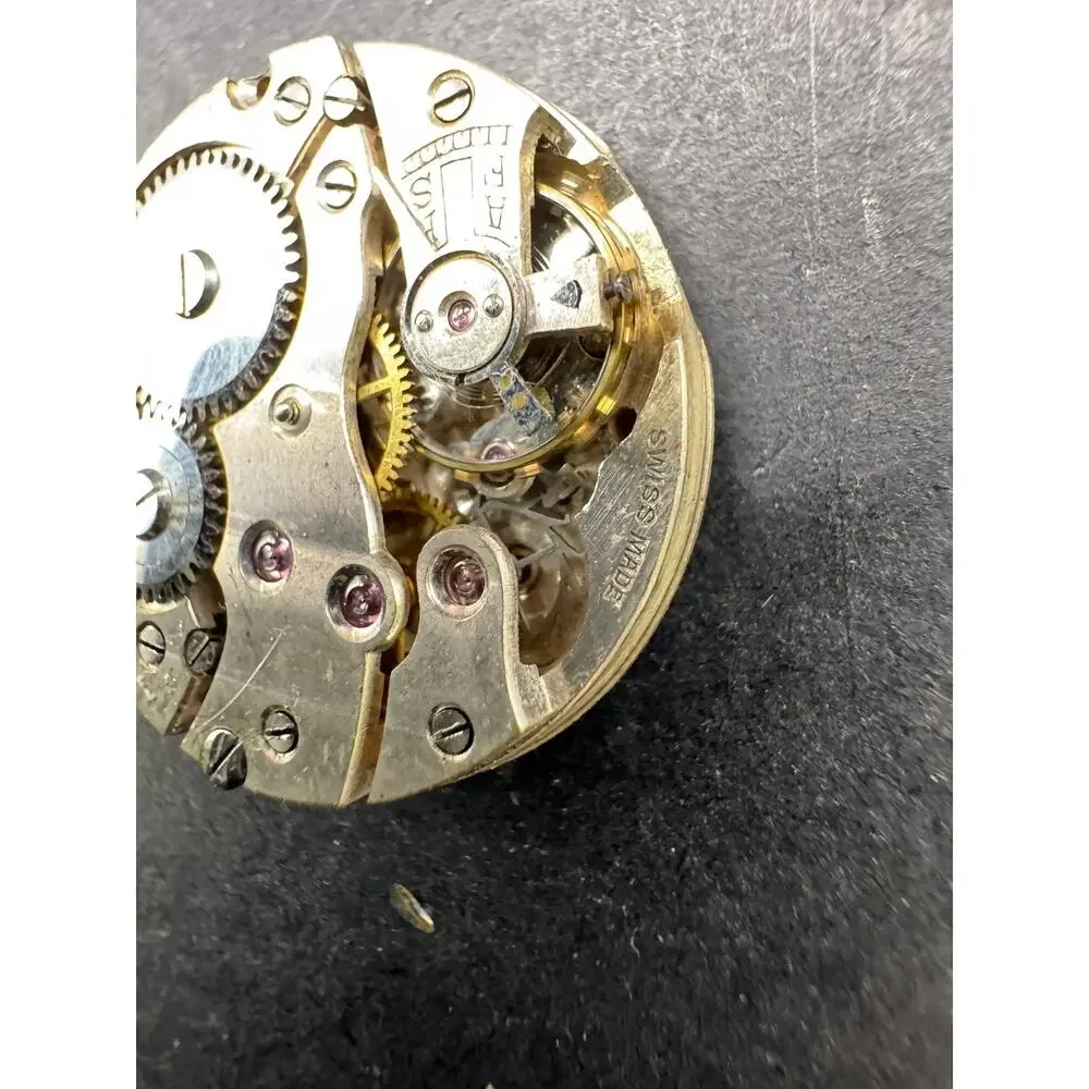 Vintage Alida Mechanical Pocket Watch Gold Tone Dial Movement 15 Jewels 13.4mm